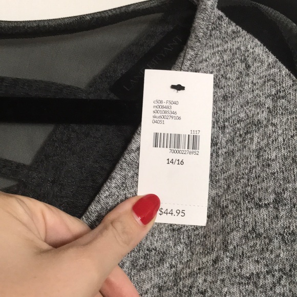 New w/tags lane Bryant sweater with sheer back - Picture 4 of 4